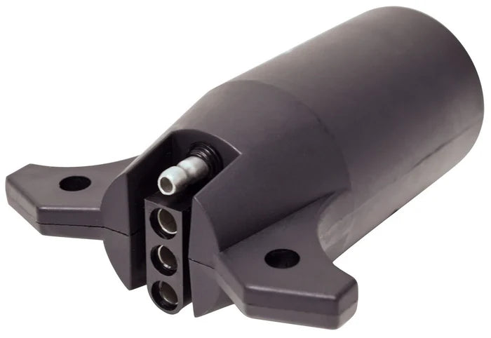 Black Valterra 7-Way to 4-Way Trailer Wiring Adapter - 4-Flat Connector Side Detail | United RV Parts