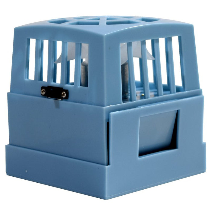 Blue Plastic RV Refrigerator Fan - Side Angle View | United RV Parts