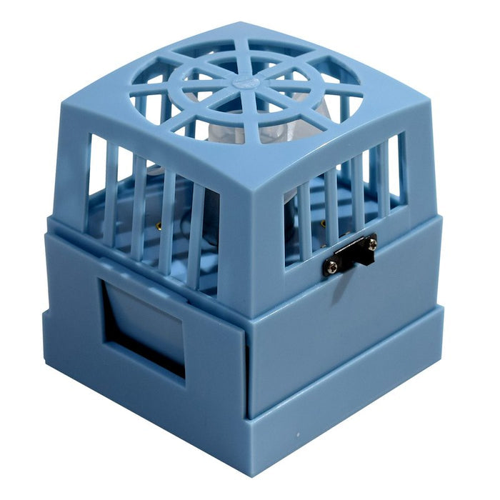 Blue Valterra FridgeCool Fan - Angled View with Switch | United RV Parts