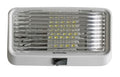 White Valterra DG52723VP LED Porch Light with Clear Lens and Toggle Switch - Front View | United RV Parts