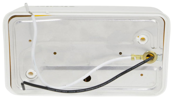 Valterra LED RV Porch Light - Back View Showing Wiring Leads and Mounting Holes | United RV Parts