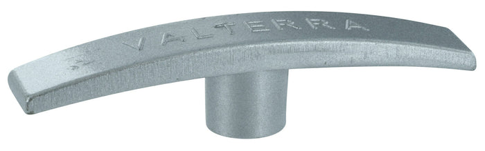 Silver Metal RV Sewer Hose Handle - Top Angle View | United RV Parts