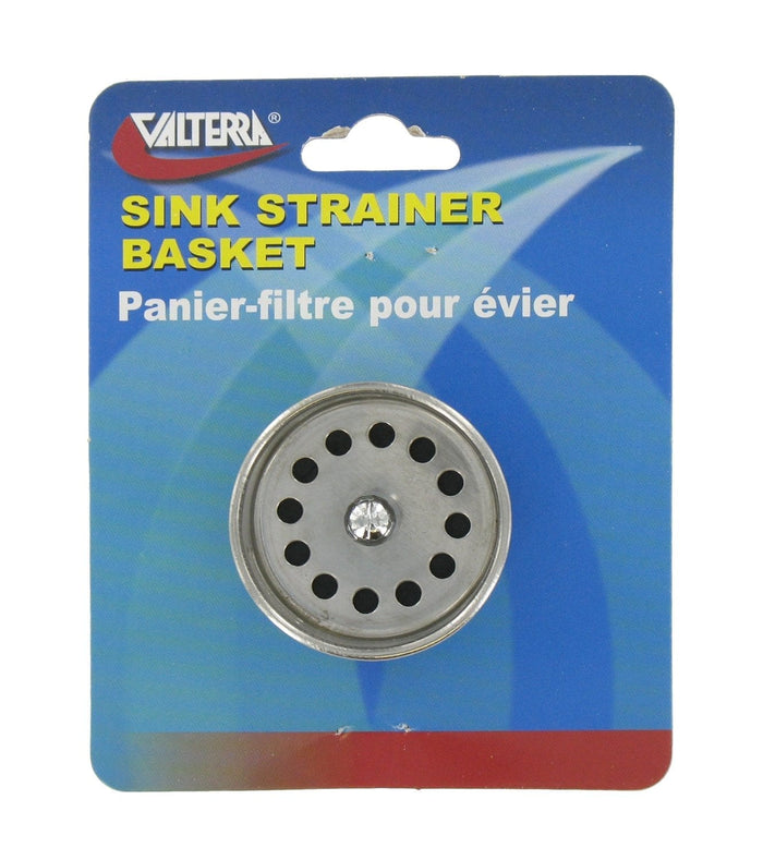 Valterra A01-2018VP Stainless Steel Sink Strainer Basket - Retail Packaging Top View | United RV Parts