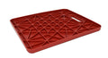 Red Plastic RV Stabilizer Jack Pad with Handle - Angled Top View | United RV Parts