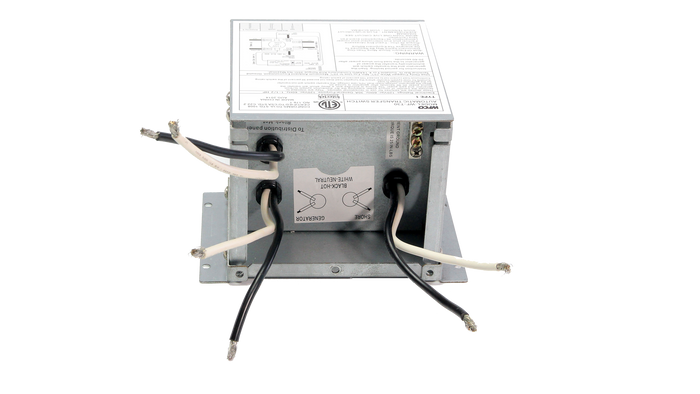 WFCO T-30 Transfer Switch - Bottom View with Shore and Generator Wiring | United RV Parts