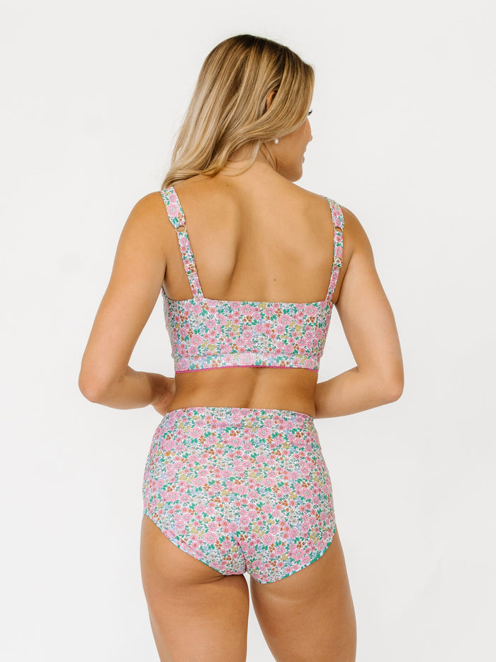 Whimsy Floral / Trellis Floral Reversible Ultra High-Waist Bottom