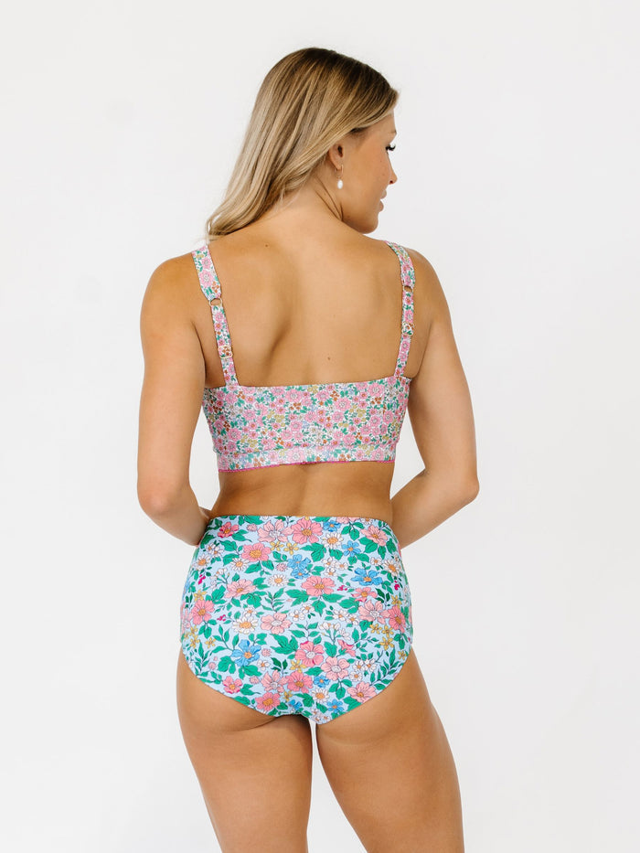 Whimsy Floral / Trellis Floral Reversible Ultra High-Waist Bottom