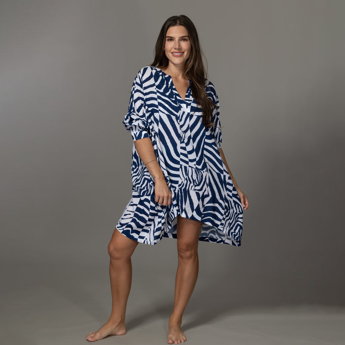 WILD CURVES LORETTA V-NECK TUNIC | FINAL SALE