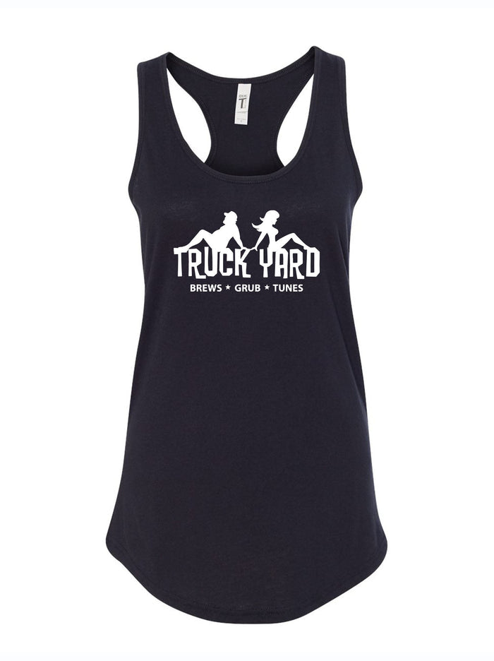Truck Yard Body Silhouette Racer Tank featuring a stylish design, perfect for a Texas themed gift. This Texas Made Gift captures the spirit of the Lone Star State, making it a great souvenir from Texas, especially for Dallas enthusiasts, and ideal for anyone looking for unique Texan gifts.