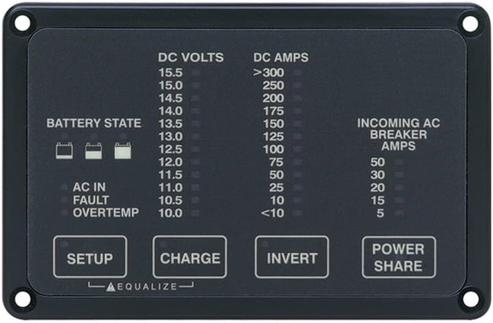 Black Xantrex Basic Remote Panel 84-2056-01 - Front View | United RV Parts