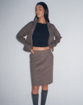 Image of Yahya Midi Skirt in Dark Grey